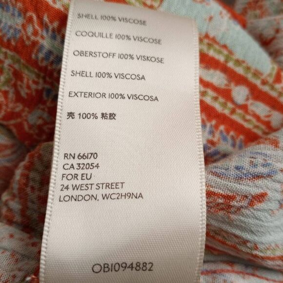 FREE PEOPLE MOONLIGHT DANCE ORANGE & CREAM TUNIC SZ.XS EUC - Picture 9 of 10